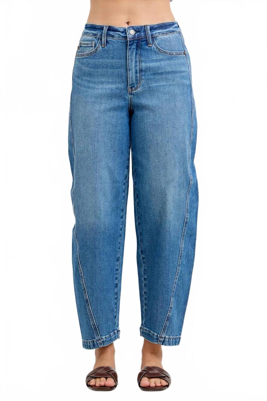 NEW JUDY BLUE barrel rigid magic jeans in blue